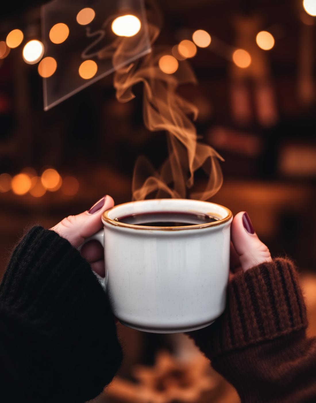 Glühwein im Winterdorf im Alten Hof